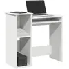 Image de VIDAXL Bureau blanc avec étagères