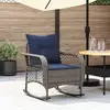 Image de vidaXL Chaise à bascule de jardin - Gris