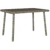 Image de vidaXL Table basse de jardin rectangulaire gris 60x40x37 cm rotin