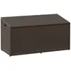Image de vidaXL Boîte de rangement de jardin - Résine Tressée Marron