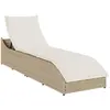 Image de Vidaxl chaise longue pliante résine tressée
