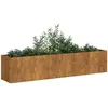 Image de vidaXL Jardinière Rouillé Acier 200x40x40 cm