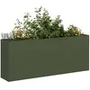 Image de vidaXL Jardinière Vert Olive 200x40x80 cm Acier