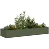Image de vidaXL Jardinière acier - 280x80x40 cm - Vert olive
