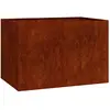Image de vidaXL Jardinière acier inoxydable rouillé 120x80x80 cm