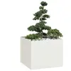 Image de vidaXL Jardinière acier laminé à froid - Blanc