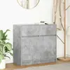 Image de Vidaxl Buffet Avec Tiroir Gris Béton 80x34x76 cm