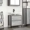Image de VIDAXL Meuble salle de bain tiroirs sonoma gris