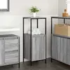 Image de vidaXL Meuble de salle de bain avec étagères sonoma gris 36x35x95 cm