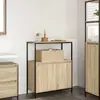 Image de vidaXL Meuble de salle de bain et étagères chêne sonoma 76,5x35x95 cm