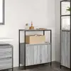 Image de vidaXL Meuble de salle de bain avec étagères sonoma gris 76,5x35x95 cm