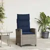 Image de vidaXL Chaise de Jardin Inclinable avec Table d'Appoint - Gris