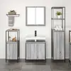 Image de vidaXL Ensemble de mobilier de salle de bain 3 pcs Gris Sonoma et noir
