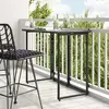 Image de vidaXL Table de jardin pliante noir 90 x 51 x 75 cm polyrotin