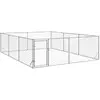 Image de vidaXL Niche d'extérieur pour chien avec porte, 3 x 4 x 1 m, acier galvanisé