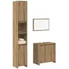 Image de vidaXL Ensemble Meubles Salle De Bain 3 pcs Bois Ingénierie