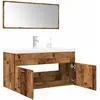 Image de vidaXL Ensemble meubles salle de bain 3 pcs - Bois d'ingénierie