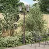 Image de vidaXL Lumière de jardin Bronze 68 x 20 x 235 cm Aluminium et verre