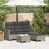 Image de VIDAXL Salon de jardin 3 pcs Forme L Gris