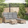 Image de VIDAXL Salon de jardin 3 pcs forme de L beige