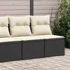 Image de vidaXL Ensemble salon de jardin, 2 pcs - Noir