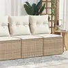 Image de vidaXL Salon de jardin 2 pcs avec coussins - Beige
