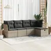 Image de vidaXL Salon de jardin 5 pcs - Gris