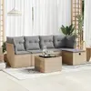 Image de vidaXL Salon de jardin 6 pcs beige