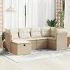 Image de vidaXL Salon de jardin 6 pcs beige
