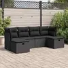 Image de VIDAXL Salon 6 pcs noir résine tressée