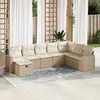 Image de vidaXL Salon de jardin 8 pcs avec coussins - Beige