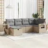 Image de vidaXL Salon de jardin résine tressée beige