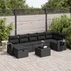 Image de vidaXL Salon de jardin 8 pcs noir