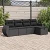 Image de Salon de jardin 5 pcs vidaXL - Résine tressée noire