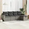 Image de vidaXL Salon de jardin 5 pcs avec coussins - Gris