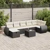 Image de vidaXL Salon de jardin 8 pcs noir