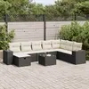 Image de vidaXL Salon de jardin 9 pcs noir