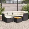Image de vidaXL Salon de jardin 7 pcs - Noir