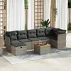 Image de vidaXL Salon de jardin 8 pcs avec coussins - Gris