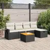 Image de vidaXL Salon de jardin 6 pcs - Noir