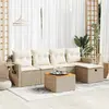 Image de Salon de jardin VidaXL 6 pièces - Beige - Résine tressée