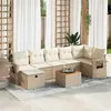 Image de vidaXL Salon de jardin 8 pcs - Beige