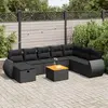Image de VIDAXL Salon de jardin 9 pcs - Noir