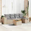 Image de VIDAxL Salon de jardin - 6 pcs - Beige
