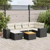 Image de VIDAXL Salon de jardin 7 pcs - Noir