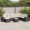 Image de vidaXL Salon de jardin 9 pcs - Noir