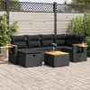 Image de vidaXL Salon de jardin 7 pcs - Noir