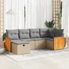 Image de vidaXL Salon de jardin 6 pcs - Beige