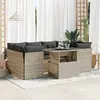 Image de vidaXL Salon de jardin 7 pcs Gris clair