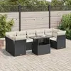 Image de vidaXL Salon de jardin 8 pcs avec coussins - Noir